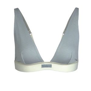 SKIMS Cotton Plunge Bralette, new with tags, size large, color Mineral